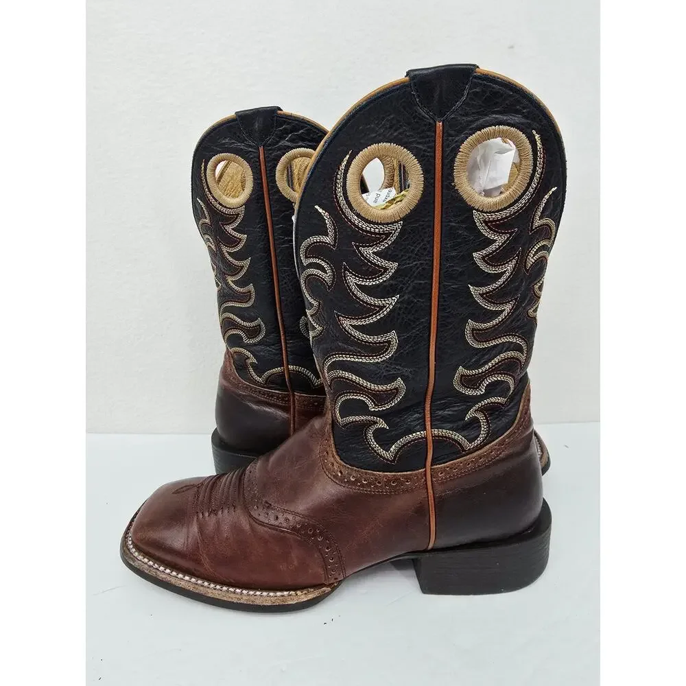 Cody James Xero Gravity Gibson Saddle Western Boots Brown Black 9
